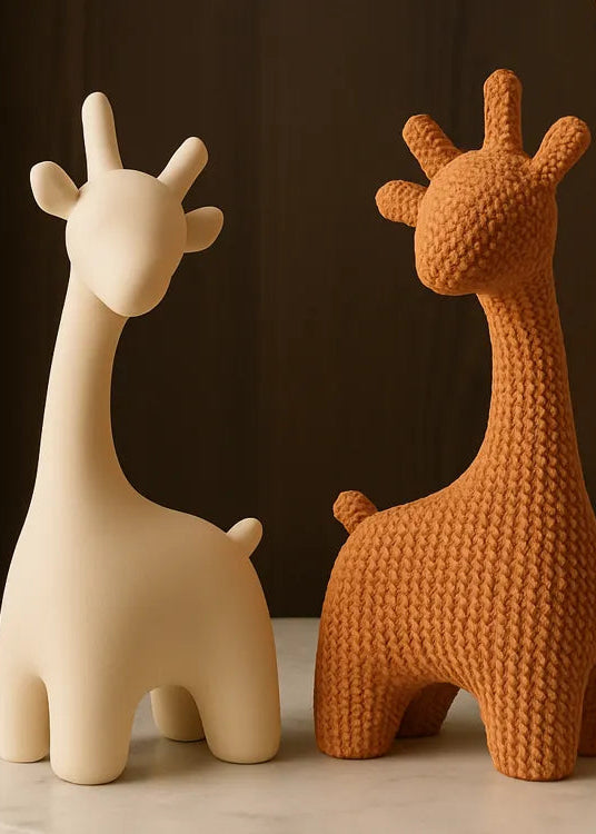 Layers Monk | Modern Giraffe Figurine | 3D Printed Home Decor