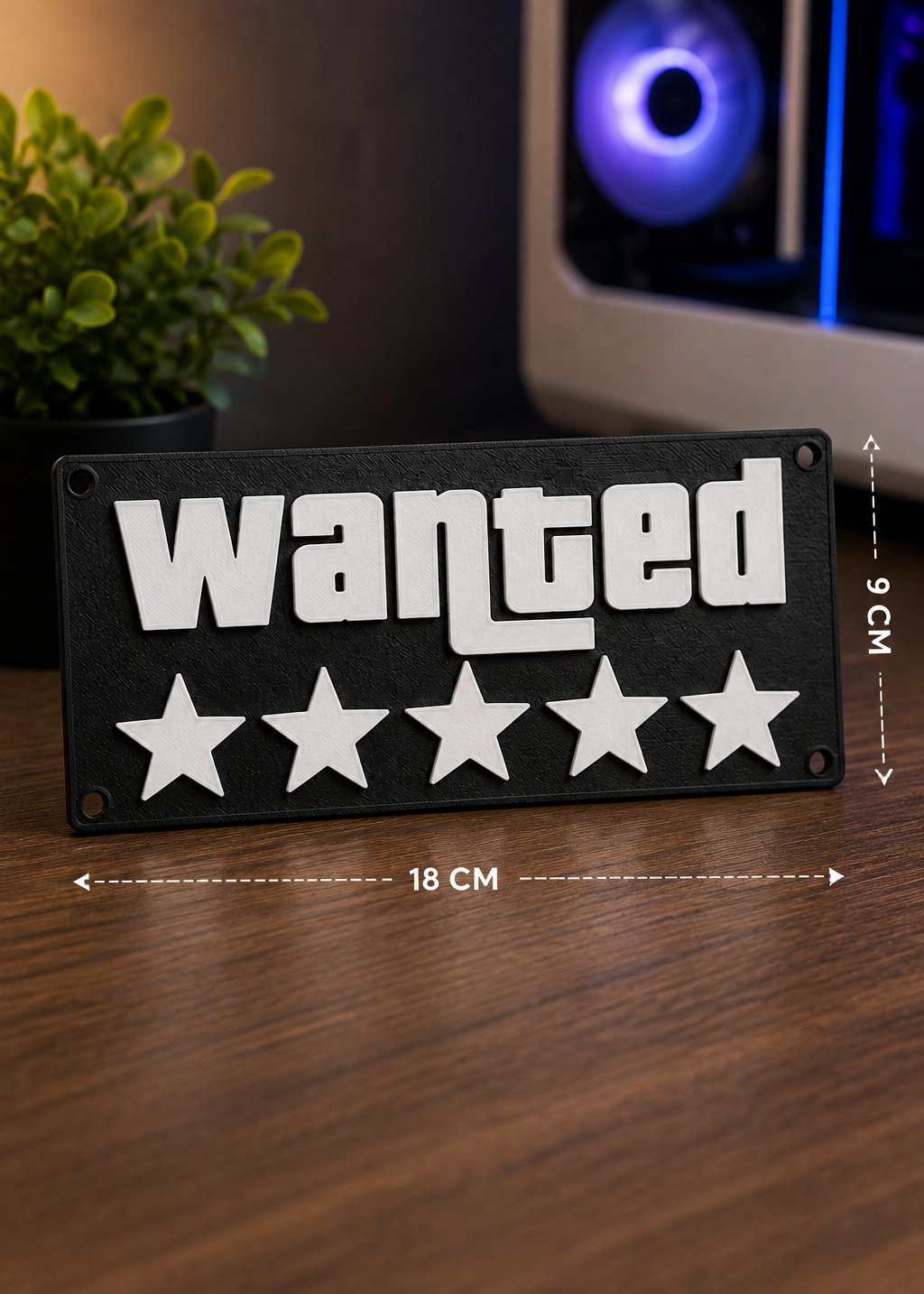 Layers Monk | Wanted Rating Gaming Inspired 3D Wall Art | 3D Printed Desk & Wall Decor