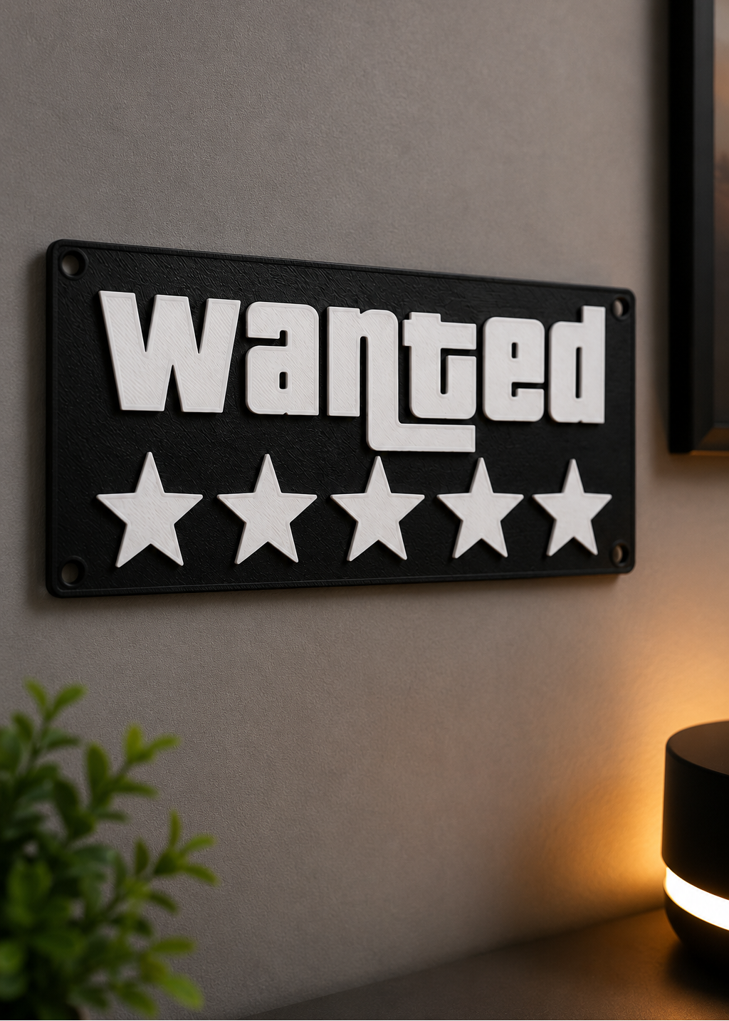 Layers Monk | Wanted Rating Gaming Inspired 3D Wall Art | 3D Printed Desk & Wall Decor