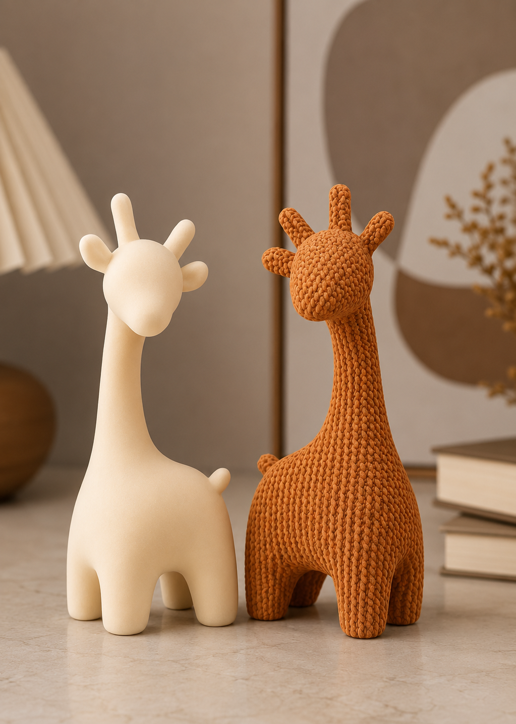 Layers Monk | Modern Giraffe Figurine | 3D Printed Home Decor