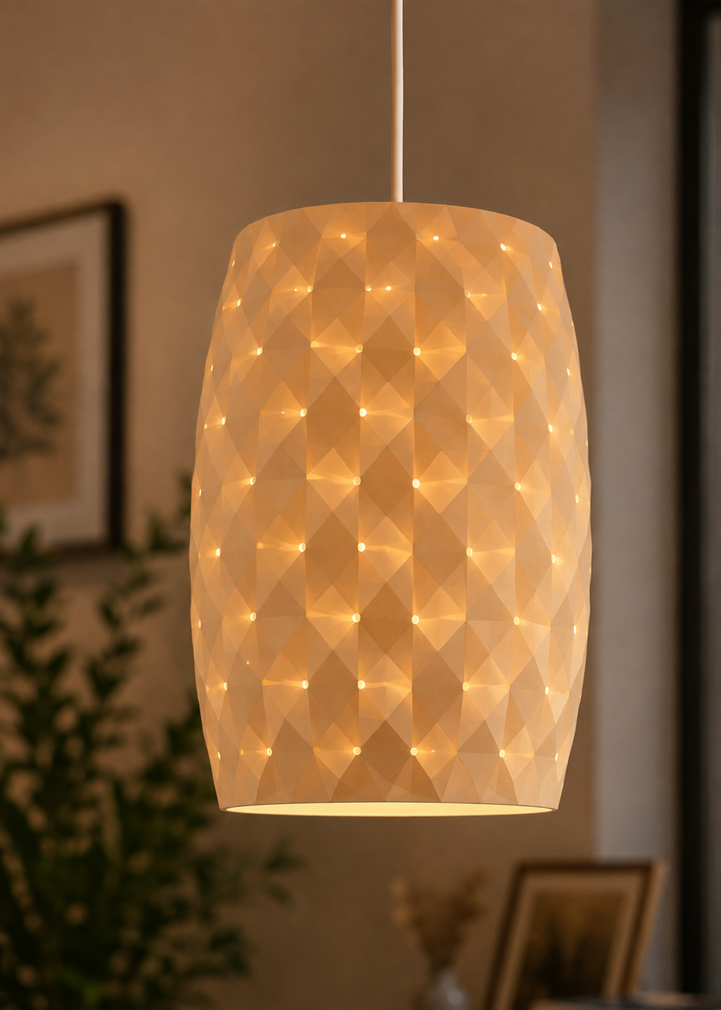 Layers Monk | Modern Geometric Pendant Lamp Shade | 3D Printed