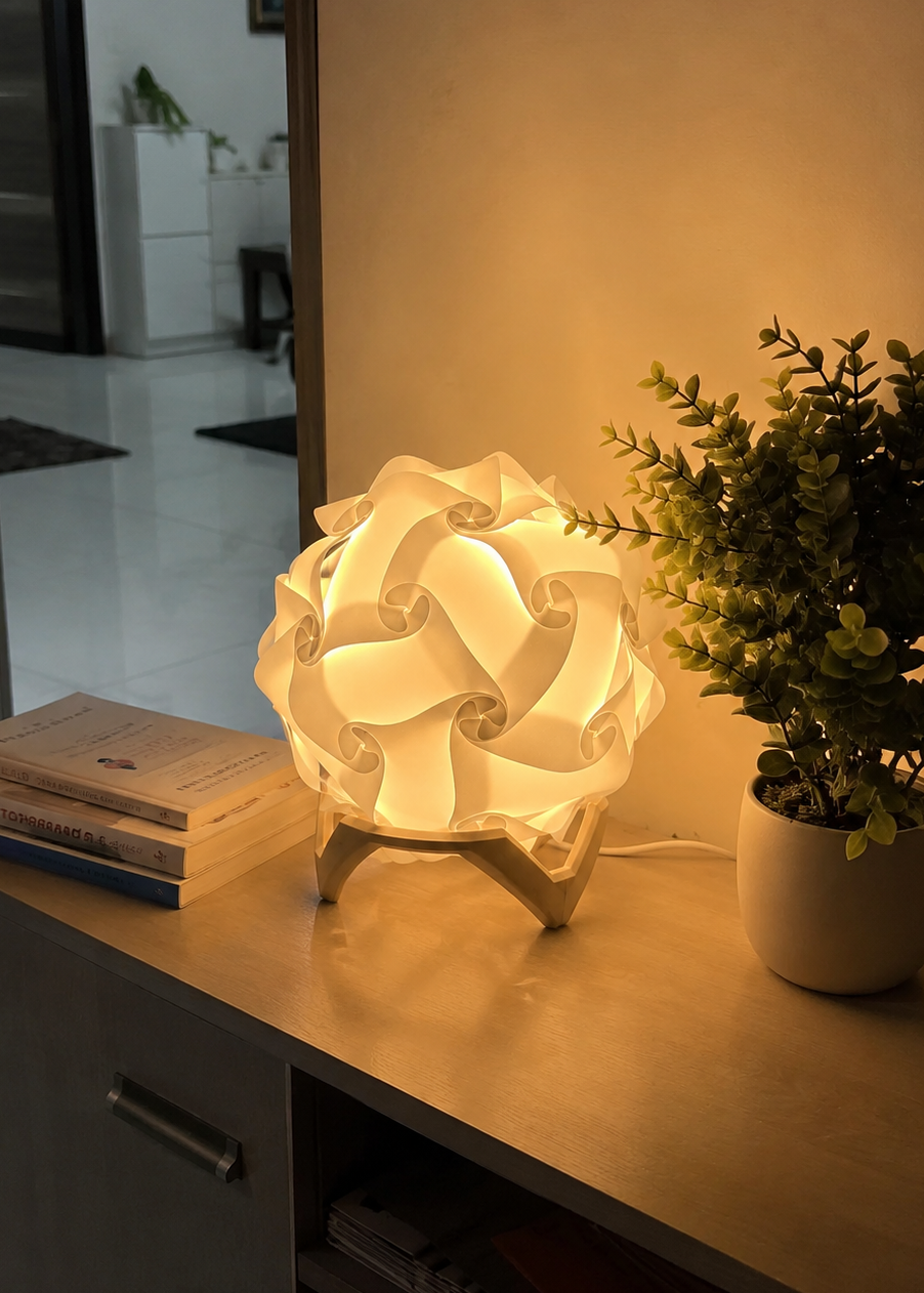 Layers Monk | Modern Table Lamp | 3D Printed Decorative Ambient Night Lamp