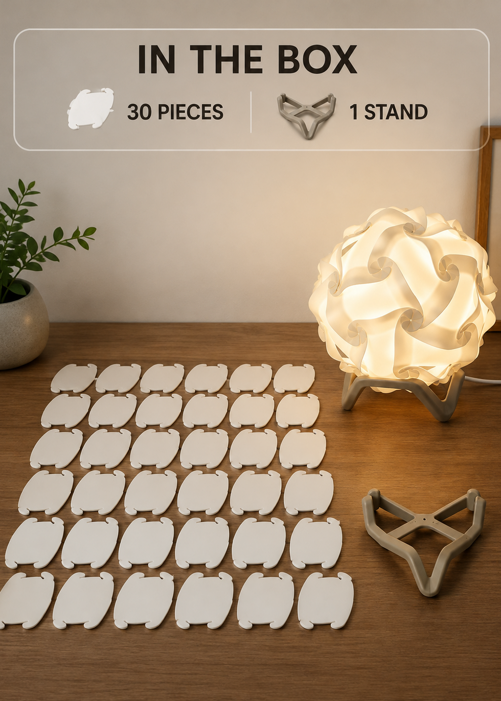 Layers Monk | Modern Table Lamp | 3D Printed Decorative Ambient Night Lamp