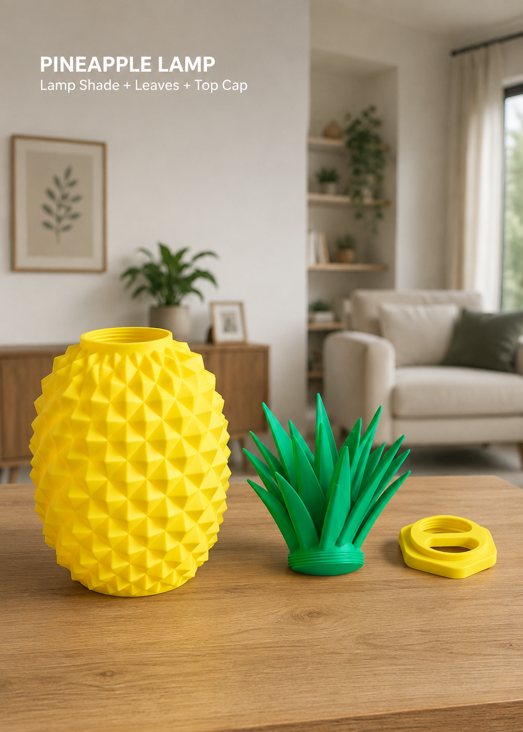 Layers Monk | Pineapple Table Lamp | 3D Printed Decorative Lamp