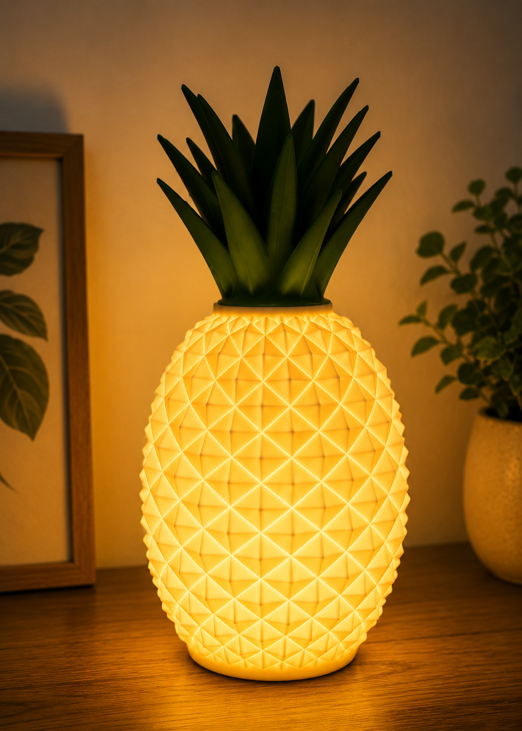 Layers Monk | Pineapple Table Lamp | 3D Printed Decorative Lamp