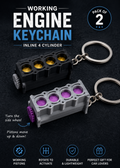 Layers Monk | Working Inline 4 Cylinder Engine Keychain | 3D Printed