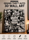 Layers Monk GTA Inspired 3D Printed Wall Art – Gaming Room & Desk Decor