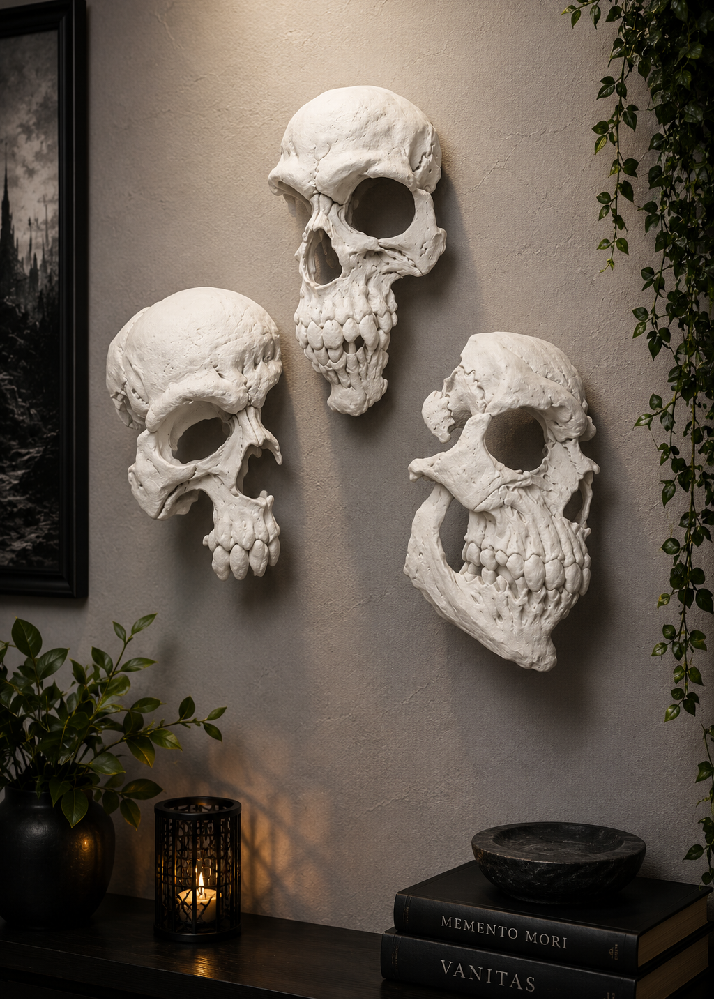 Layers Monk | Mini Skull Replica Set | 3D Printed Decorative Skulls