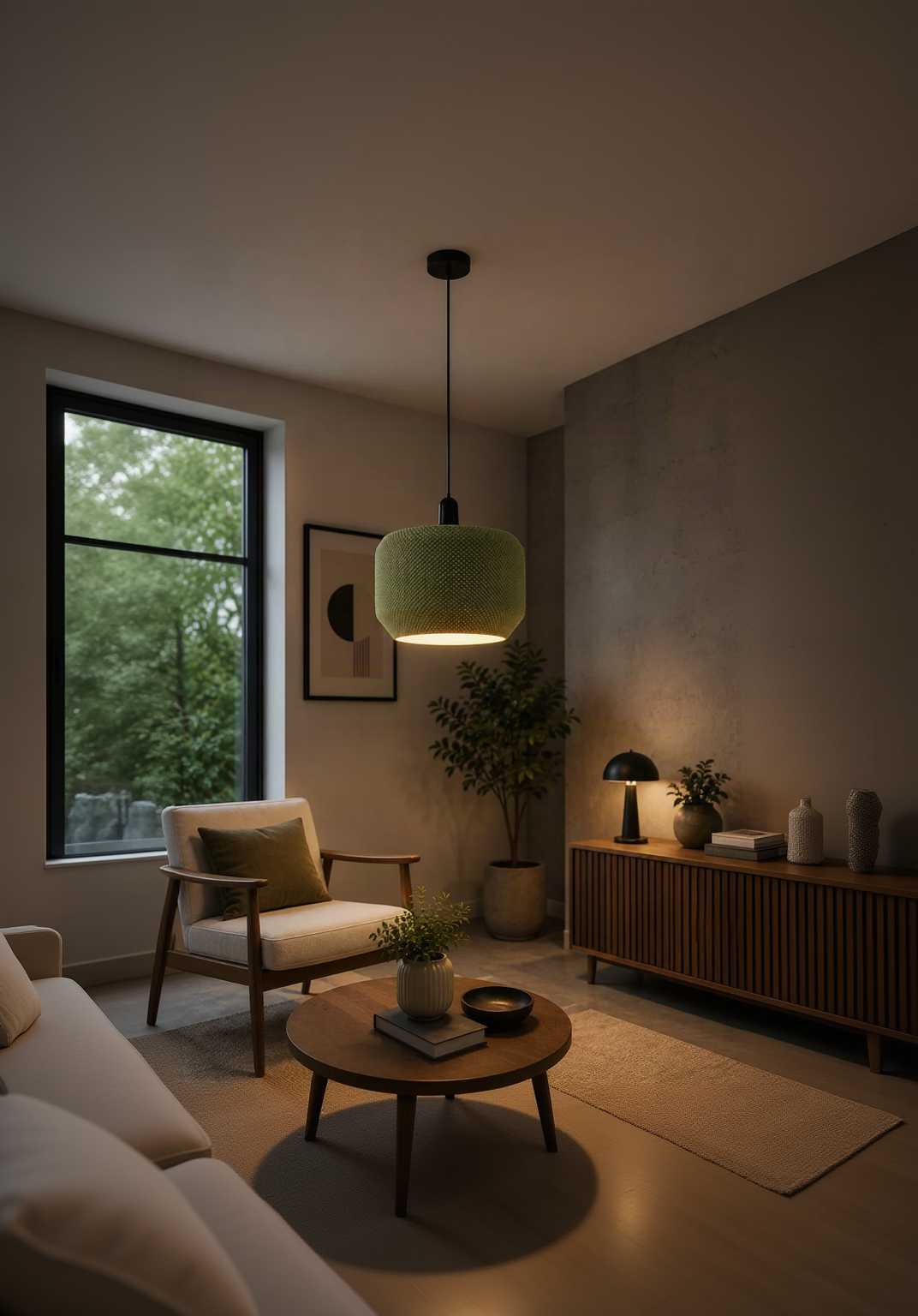 Layers Monk | Modern Textured Pendant Lamp Shade | 3D Printed Hanging Light