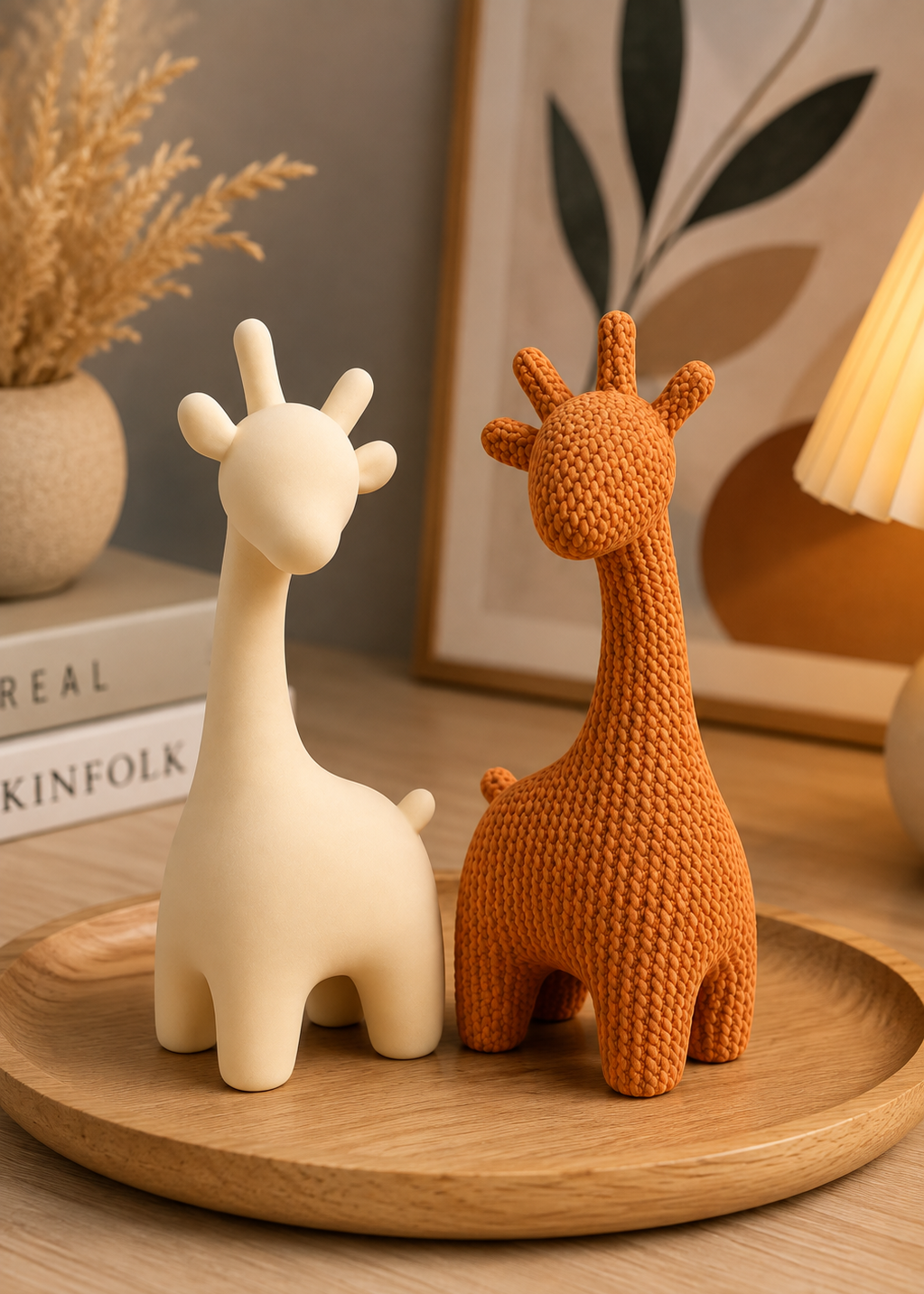 Layers Monk | Modern Giraffe Figurine | 3D Printed Home Decor