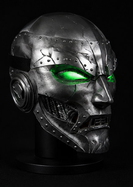 Layers Monk | Dr. Doom Wearable Mask with Green LED Eyes | 3D Printed