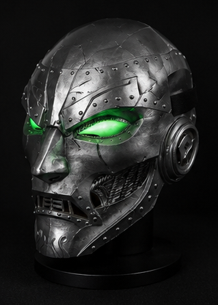 Layers Monk | Dr. Doom Wearable Mask with Green LED Eyes | 3D Printed