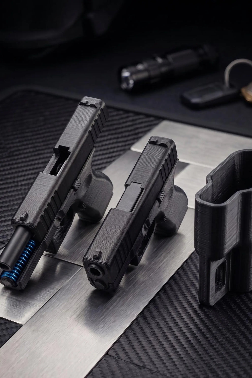 Layers Monk 3D Printed Tactical Slider with Belt Holster | Mechanical EDC Gear & Keychain