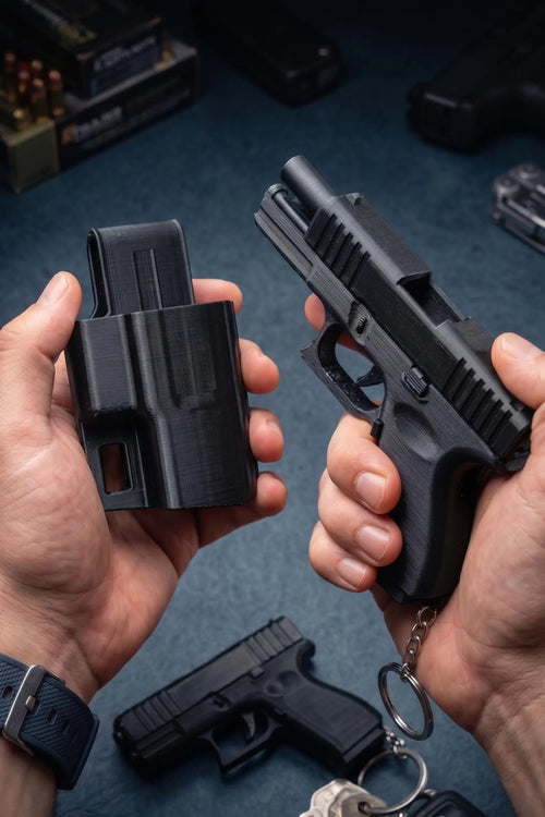 Layers Monk 3D Printed Tactical Slider with Belt Holster | Mechanical EDC Gear & Keychain